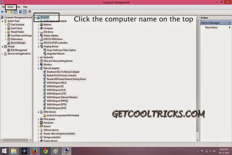 Click the Computer name