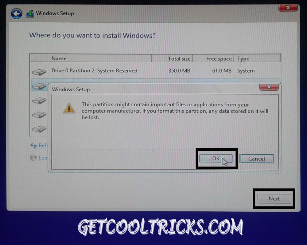 Step 6 - Click OK to format the drive