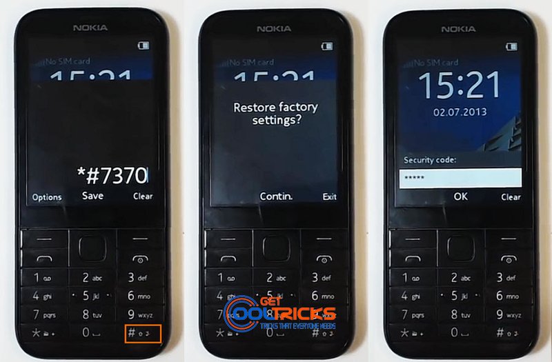 How to do a factory reset in Nokia 220 and 225 - Get Cool Tricks