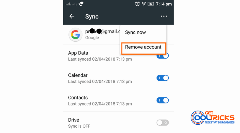Remove Google account before selling your Smartphone