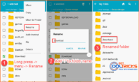 Rename folder with dot to hide images from Android gallery using file manager