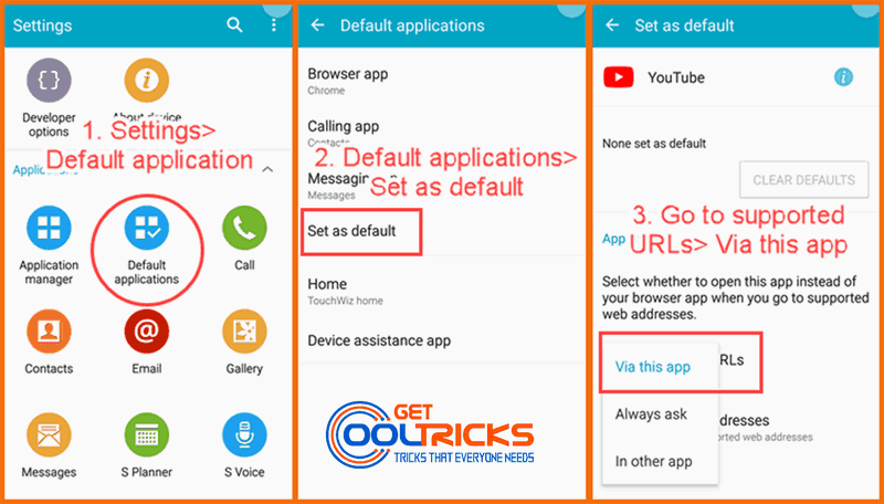 Open URL link with YouTube app Instead of browser - Get ...