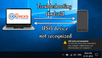 Android USB device not recognized error message on Windows PC