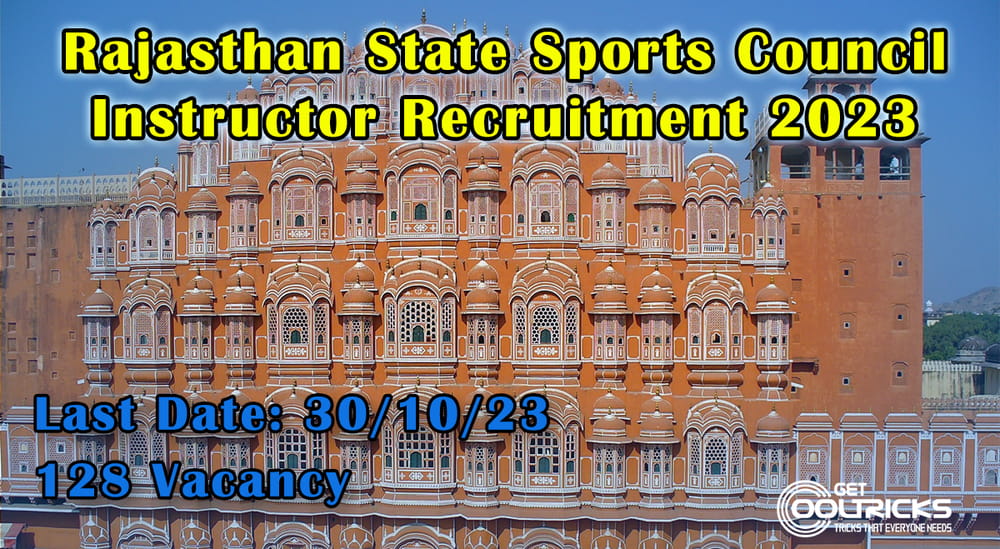 Rajasthan State Sports Council Instructor Notification 2023