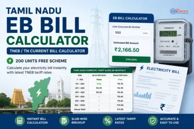 Tamil Nadu EB Bill Calculator (200 Units Free Scheme)
